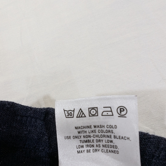 Anthropologie Pilcro Navy Cream Coastal Tunic Top  Nautical Quiet Luxury Medium - Picture 9 of 11